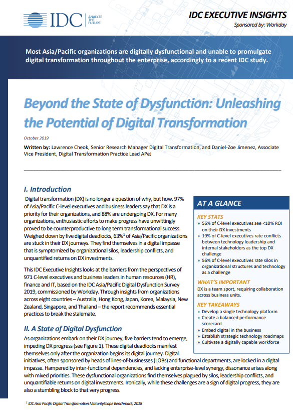 Beyond the State of Dysfunction: Unleashing the Potential of Digital Transformation